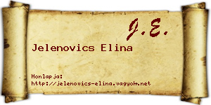 Jelenovics Elina névjegykártya